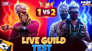 FREE FIRE LIVE TELUGU|One vs Two KOTU 🥵 GUILD ENTRY PATU 🫂 WELCOME TO TEAM DPG GUY'S 🩵@karjungaming