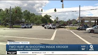 Police: 2 hospitalized after shots fired between officers, suspect at Colerain Township Kroger
