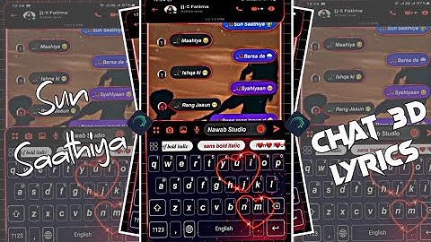 Sun Saathiya 😇🥀 || New 3D Chat Lyrics || xml preset File || Cc BY NAWAB STUDIO 🔥
