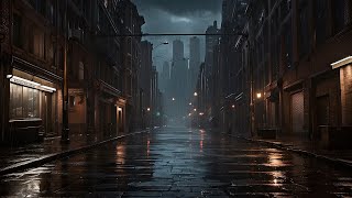 Rainy Night in Gotham | Heavy Rain & Thunder | Gothic Ambience | ASMR