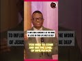 TO INFLUENCE SOMEONE ELSE, THE WORK OF JESUS ON YOUR LIFE MUST BE DEEP|| APOSTLE AROME OSAYI #viral
