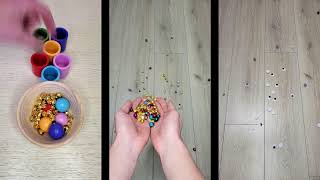 ASMR Video with beads, balls, wooden toys, marble run and other