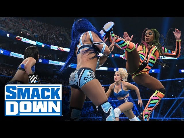 Naomi & Lacey Evans vs. Bayley & Sasha Banks: SmackDown, Feb. 28, 2020 class=