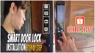 Smart door lock Installation galing shopee sulit na sulit, Salamat Shopee!