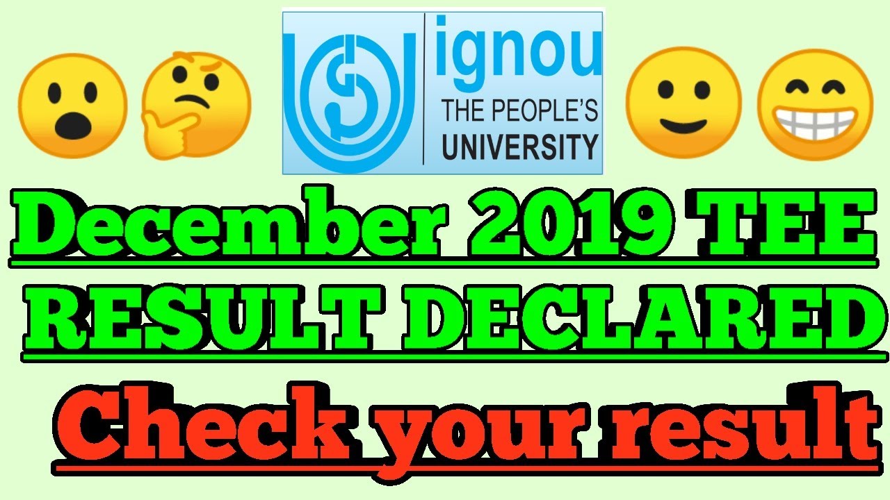 IGNOU DECEMBER 2019 EXAM RESULT 1ST UPDATE DECLARED 😮🤔 || CHECK YOUR RESULT