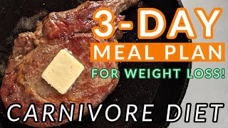 3-Day Carnivore Diet Meal Plan FOR WEIGHT LOSS!