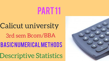 Log/Anti log/Calicut university 3rd sem Bcom/BBA BNM chapter 5 Descriptive Statistics part 11