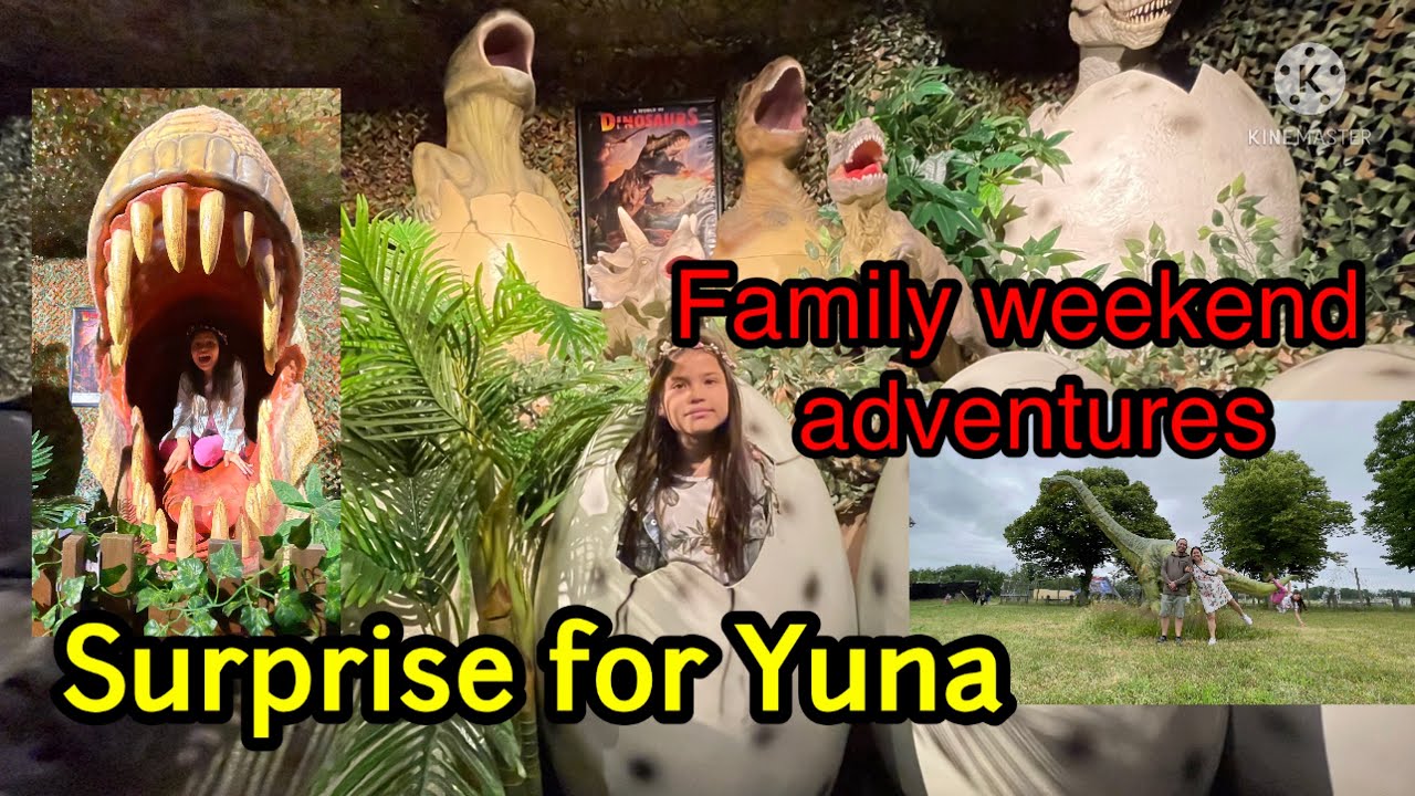 The world of dinosaurs a surprise  adventure for Yuna. A glimpse of the The glass kingdom in Sweden.