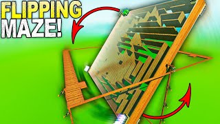 I Built a Maze That FLIPS UPSIDE DOWN Every 50 Seconds to Confuse My Friends!