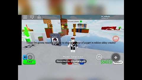 How to change the parts color in obby creator