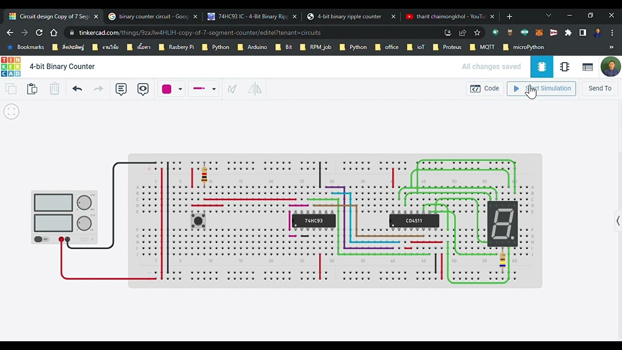 4-bit Binary Counter - YouTube