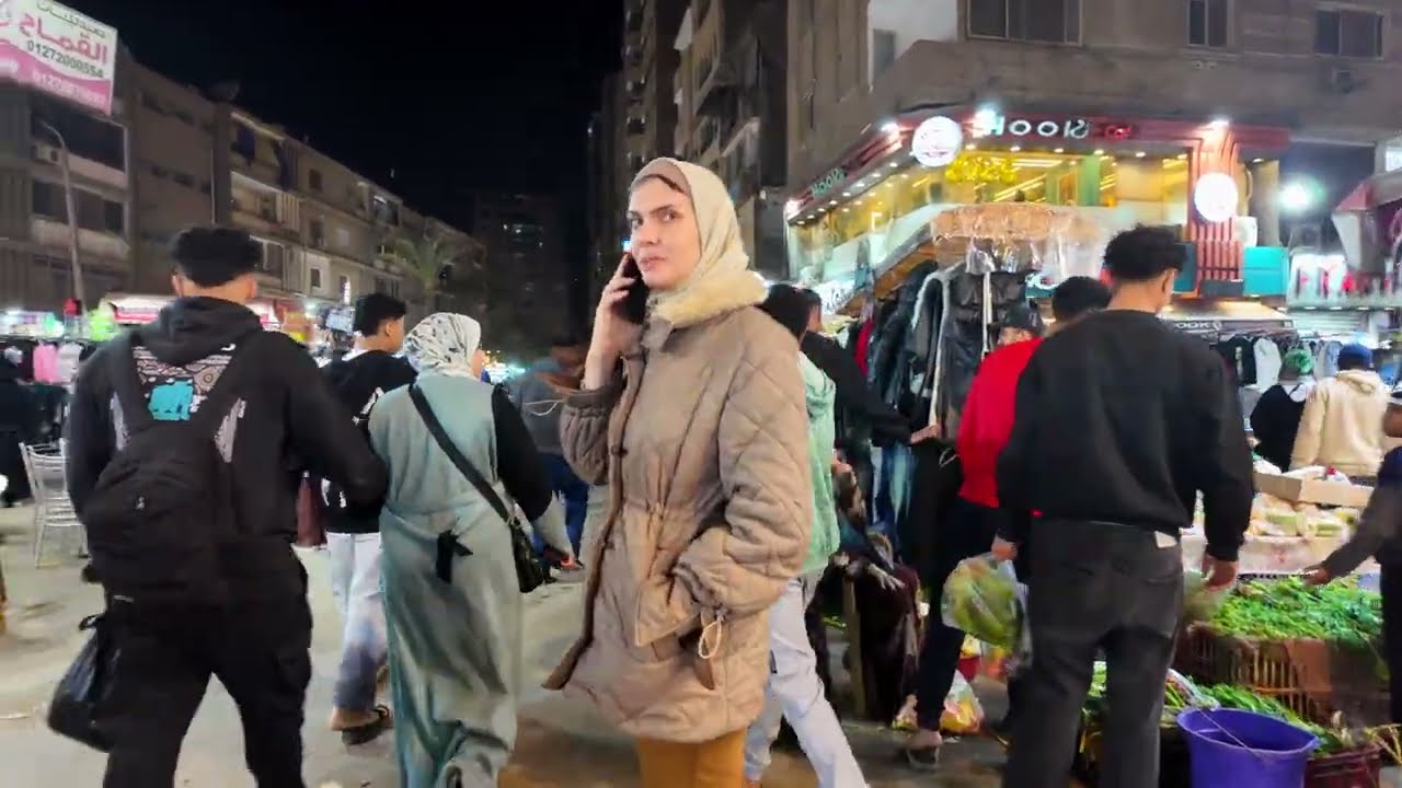 الحياه الشعبية في عين شمس القاهرة قبل الفجر جولة سير