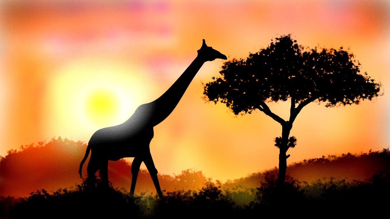 Sunset painting tutorial for beginners step by step