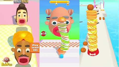 Sandwich Runner 🆚 Pancake Run 🆚 Burger Stack 3D - Satisfying SpeedRun Gameplay Walkthrough 