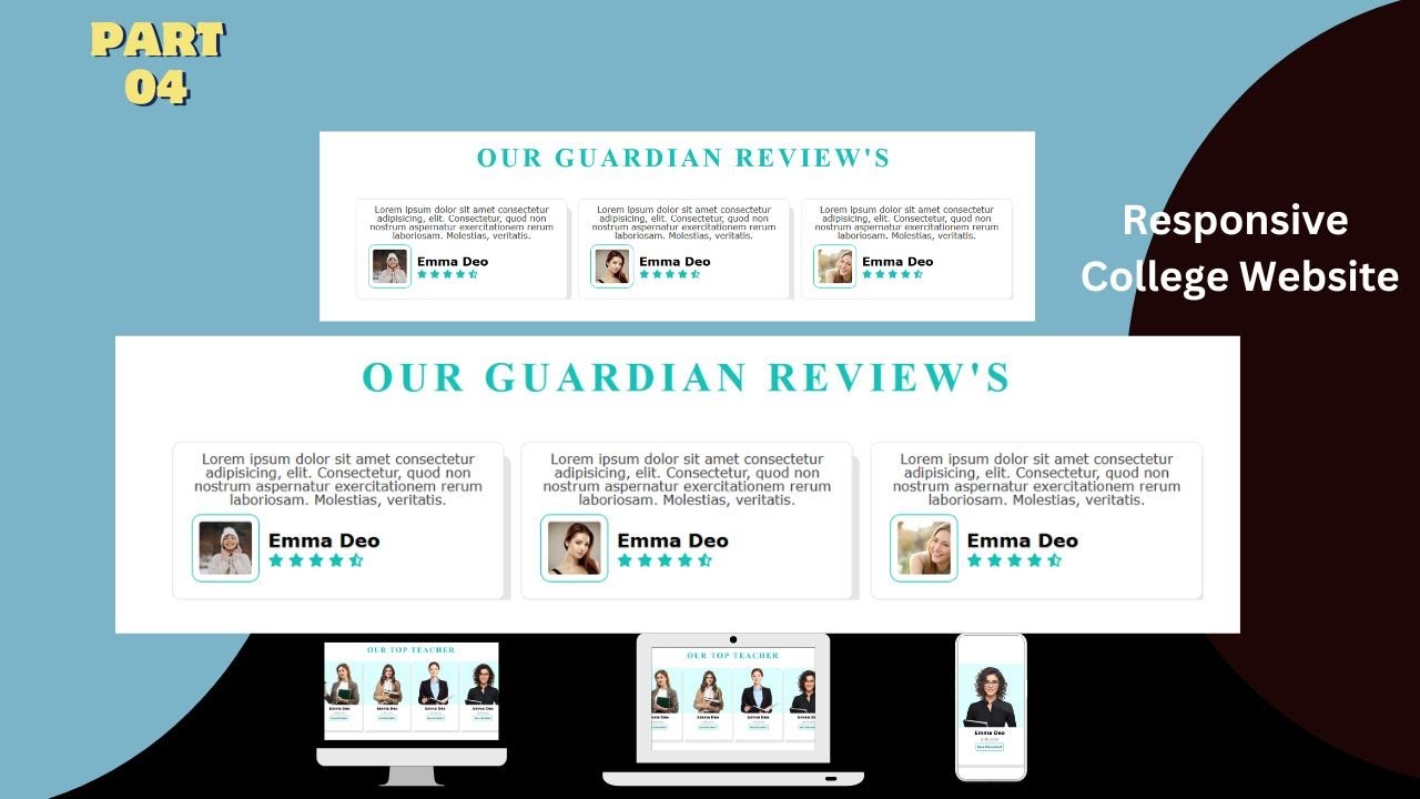 How to Make A Review page Design HTML/CSS /JS | College / University ...