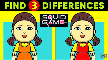 FIND THE DIFFERENCE  SQUID GAME | Find 3 difference | 100% FAIL | Pictures #Puzzles 4 Squid Game