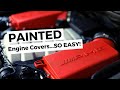 HOW TO PAINT YOUR ENGINE COVERS USING SPRAY PAINT! Changing the color of plastic engine covers.