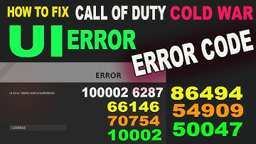 COD Cold War #UI ERROR FIX 100002 6287/10002/86494/54909/50047/70754/66146 ll by borntoplaygames
