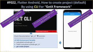 #F022, Flutter Android, How to create project (default) by using CLI For “GetX Framework”