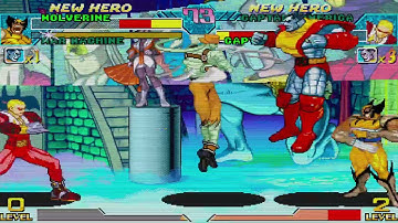 Marvel vs. Capcom - Wolverine, War Machine vs. Captain America, Captain Commando