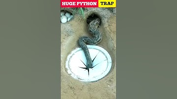 Huge Python 😱 in Snake Trap 🐍 #shorts