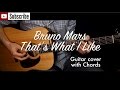 Bruno Mars - That's What I Like guitar cover/guitar (lesson/tutorial) w Chords /play-along/