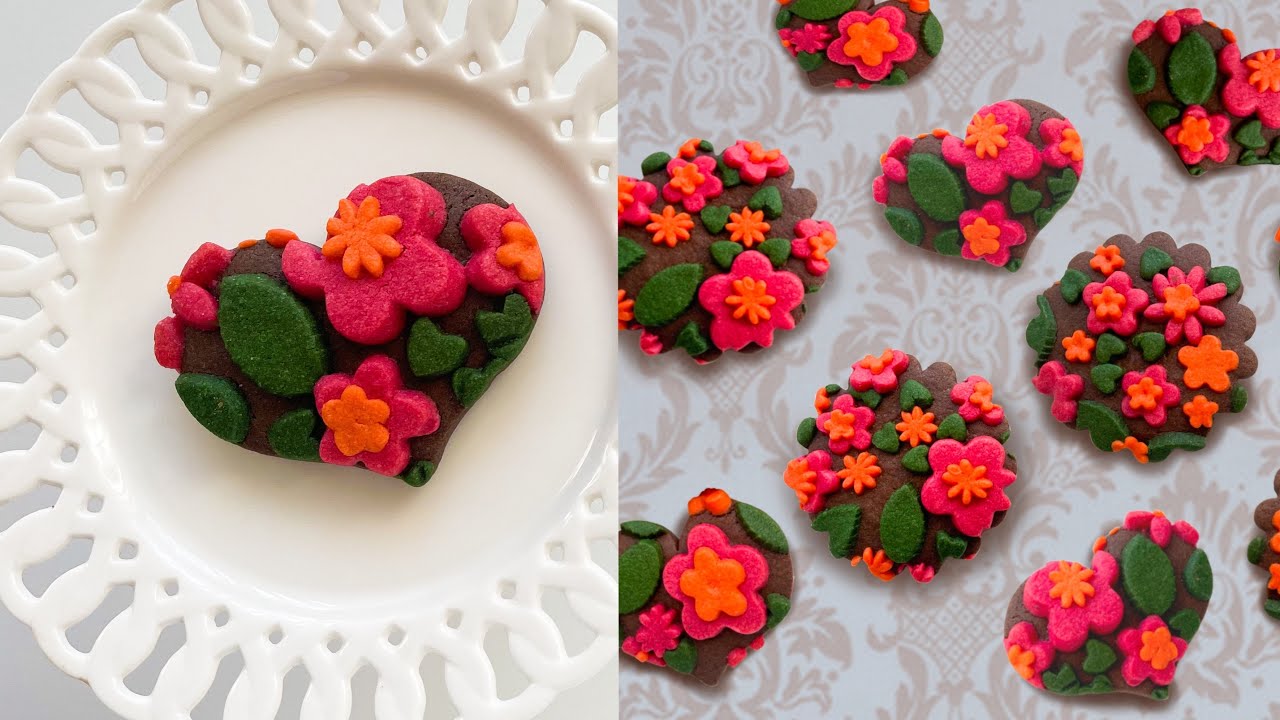 Beautiful and yummy Floral Cookies without any icing. ️🌸 ️ - YouTube