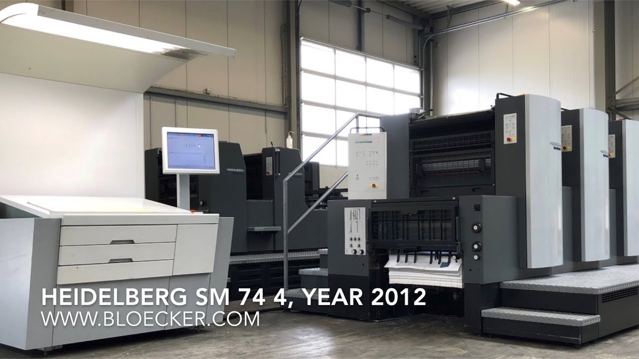 Heidelberg Speedmaster 74 4 testrun at 15.000 sheets/h - YouTube