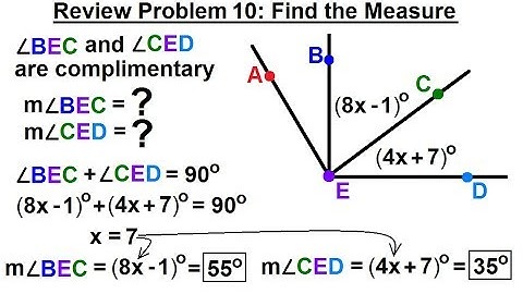 Geometry - Ch. 1: Basic Concepts (44 of 49)  Review Problem 10: Find the Measure