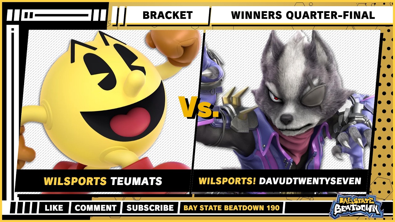 Bay State Beatdown 190 - Teumats (Pac-Man) VS DavudTwentySeven (Wolf) - SSBU Singles