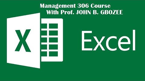 Business Integrated Application (EXCEL VIDEO #1)
