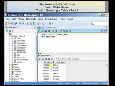 Oracle SQL Tutorial   Querying data   Part 2   YouTube