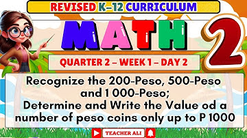 MATH 2 QUARTER 2 WEEK 1 DAY 2 REVISED K-12 RECOGNIZE THE 200-PESO, 500-PESO AND 1000-PESO