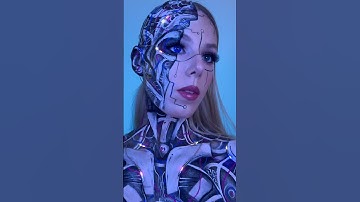 ROBOT MAKEUP TUTORIAL! 🤖#robotmakeup #makeuptutorial #creativemakeup #robot