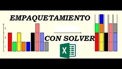 Empaquetamiento Unidimensional. Optimización con Solver de Excel.