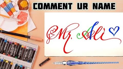 Mr Ali Name Signature Calligraphy Status | How to Draw, Cursive Calligraphy with Cut Marker