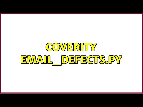 Coverity email_defects.py