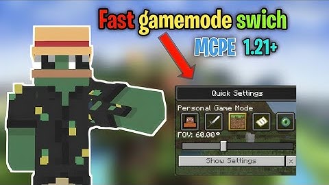 Fast gamemode switch for minecraft pe 1.21+ Fast gamemode switch one click to change gamemode