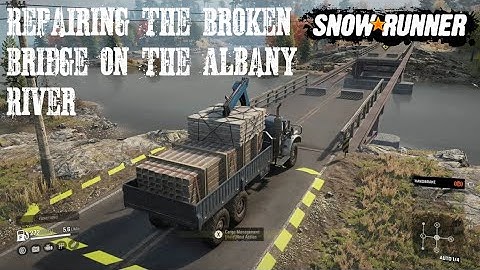 Repairing The Broken Bridge In SnowRunner Phase 9 New DLC/Update Gameplay The Albany River Ontario