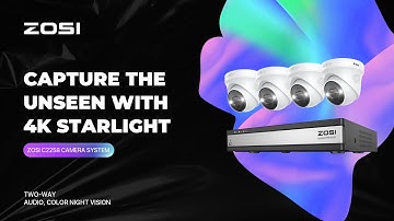 ZOSI 4K C225 POE Security Camera System with Two Way Audio