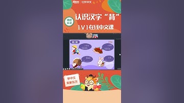 【课程实录】新东方比邻中文1v1在线中文课-认识汉字“背”｜说中文｜Learn Chinese｜中文学习｜中文故事｜