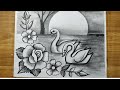 happy bengali new year card,how to draw make beagali new year greeting card,pencil sketch scenery ,