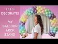 Making a balloon arch with my new stand