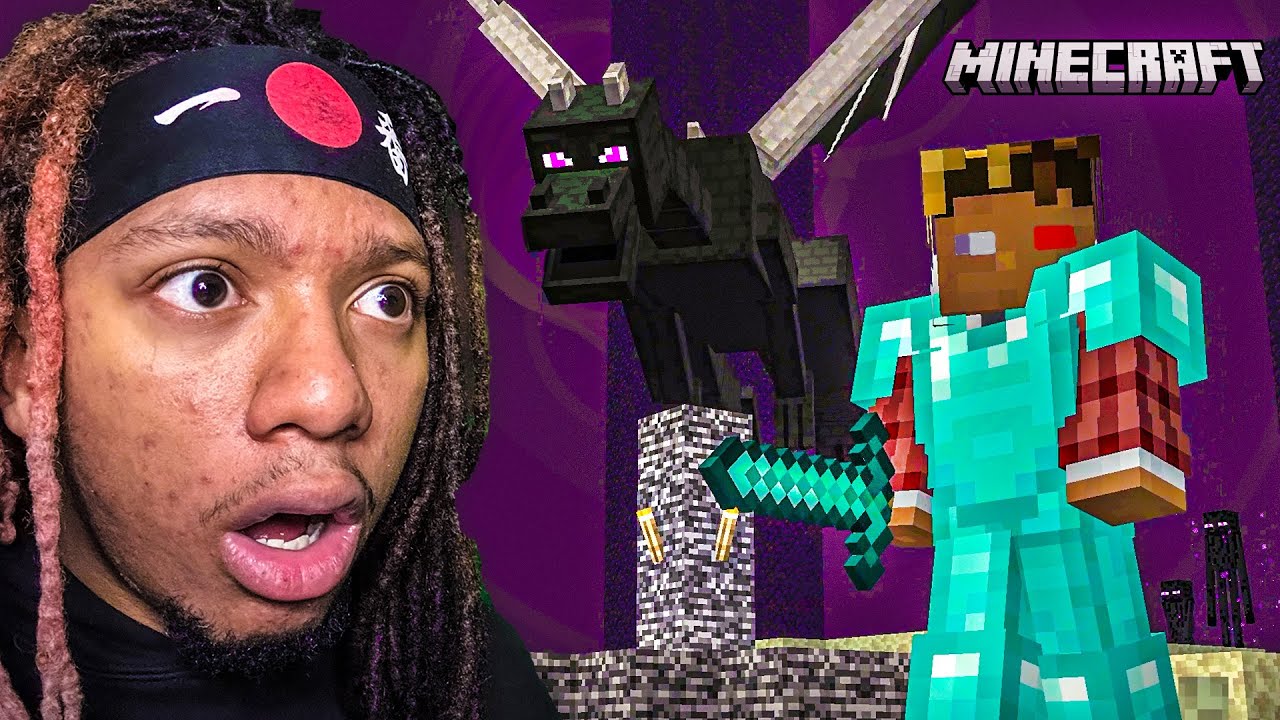 FACING THE ENDER DRAGON FOR THE FIRST TIME IN MINECRAFT - YouTube