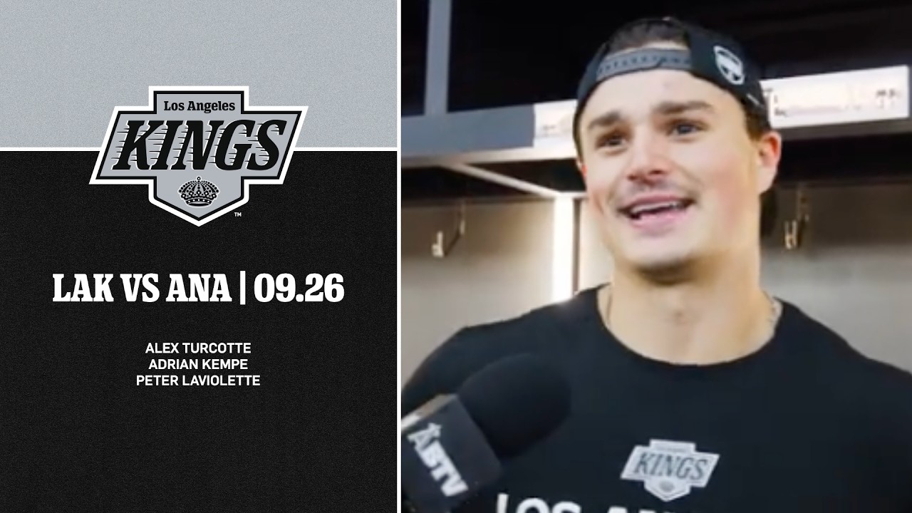 MEDIA: Alex Turcotte, Adrian Kempe, and Peter Laviolette | 09.26.26 Preseason vs ANA