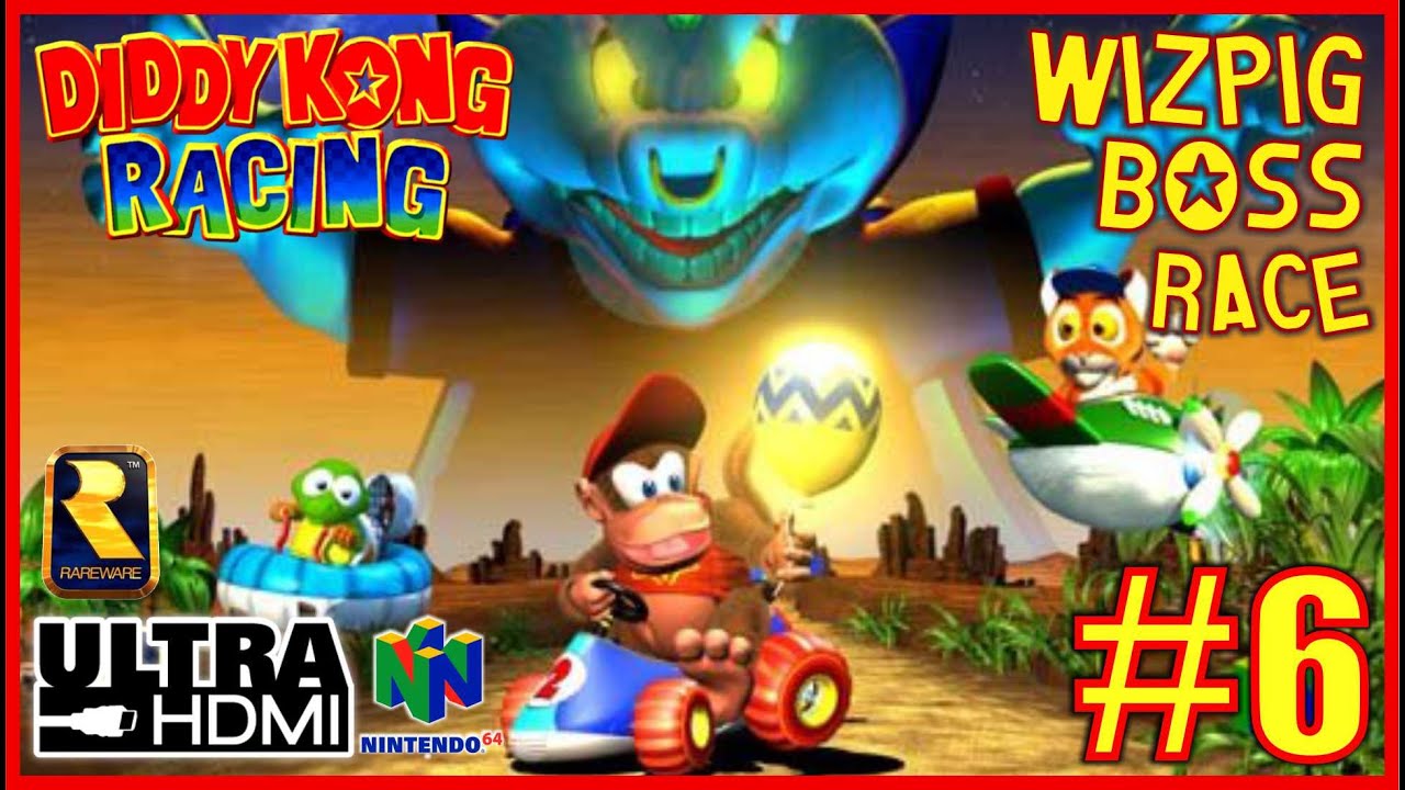 DIDDY KONG RACING [N64 UltraHDMI] 100% Walkthrough Part 6 WIZPIG BOSS ...