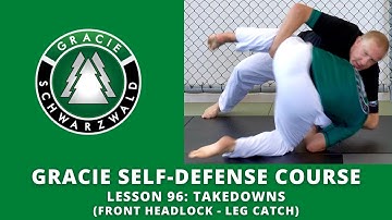 BJJ Self-Defense Course | Lesson 96: Front Headlock to Leg Catch