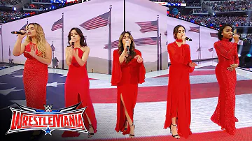 Fifth Harmony sings "America the Beautiful": WrestleMania 32, April 3, 2016