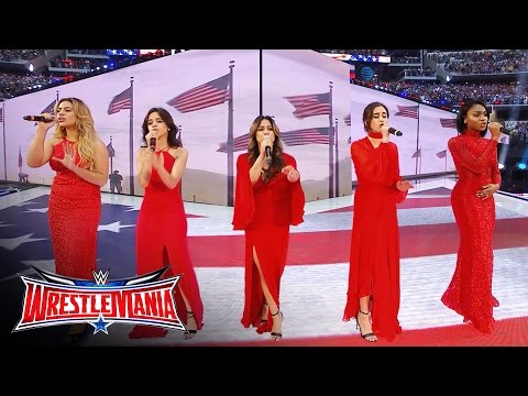 Fifth Harmony sings &quot;America the Beautiful&quot;: WrestleMania 32, April 3, 2016