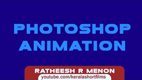 Create a Frame by Frame animation gif with Photoshop CC